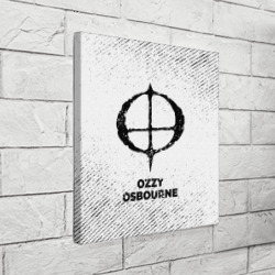 Холст квадратный Ozzy Osbourne с потертостями на светлом фоне - фото 2