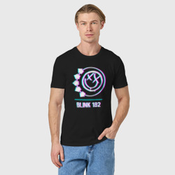 Мужская футболка хлопок Blink 182 glitch rock - фото 2