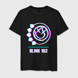Мужская футболка хлопок Blink 182 glitch rock