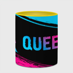Кружка с полной запечаткой Queen - neon gradient: надпись и символ - фото 2
