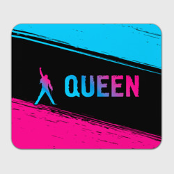 Прямоугольный коврик для мышки Queen - neon gradient: надпись и символ