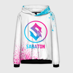 Мужская толстовка 3D Sabaton neon gradient style