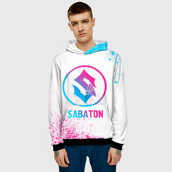 Мужская толстовка 3D Sabaton neon gradient style - фото 2