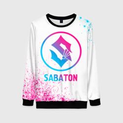 Женский свитшот 3D Sabaton neon gradient style