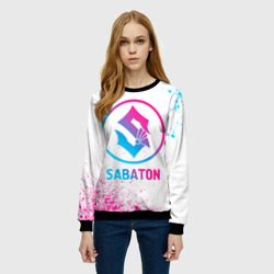 Женский свитшот 3D Sabaton neon gradient style - фото 2