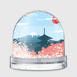 Игрушка Снежный шар Вид на Фудзияму - Япония