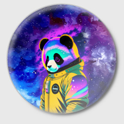 Значок Панда-космонавт в космосе - неон