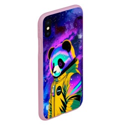 Чехол для iPhone XS Max матовый Панда-космонавт в космосе - неон - фото 2