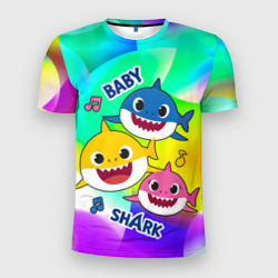 Мужская футболка 3D Slim Baby Shark Brooklyn and friends
