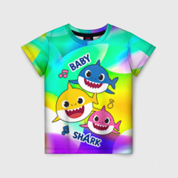 Детская футболка 3D Baby Shark Brooklyn and friends