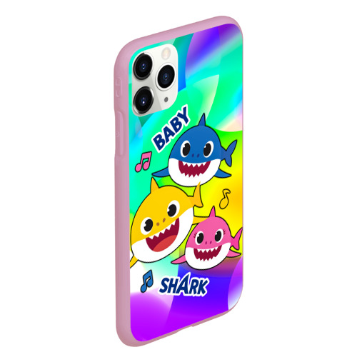 Чехол для iPhone 11 Pro Max матовый с принтом Baby Shark Brooklyn and friends, вид сбоку #3
