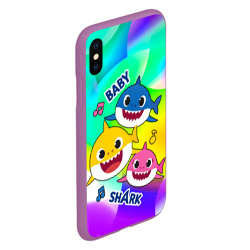 Чехол для iPhone XS Max матовый Baby Shark Brooklyn and friends - фото 2