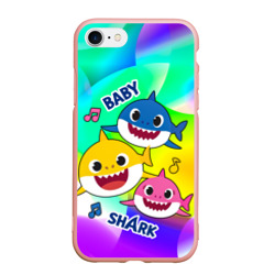 Чехол для iPhone 7/8 матовый Baby Shark Brooklyn and friends