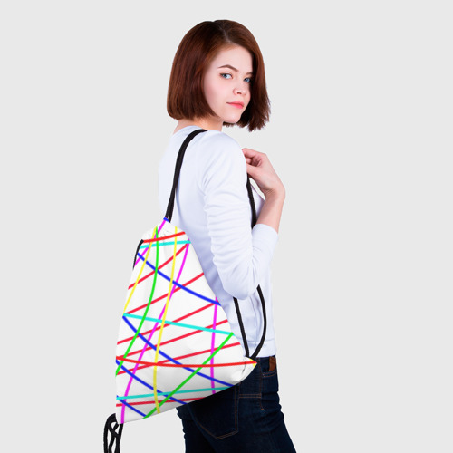 Рюкзак-мешок 3D Яркие цветные линии - фото 5