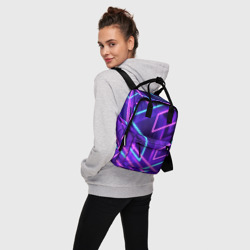 Женский рюкзак 3D Светящиеся разноцветные полосы - фото 2