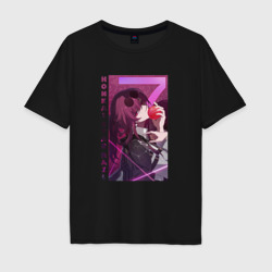 Мужская футболка хлопок Oversize Honkai - Кафка и яблоко