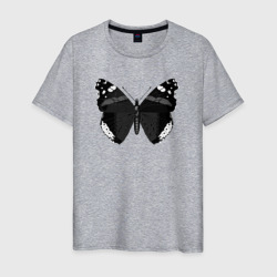 Черно-белая бабочка – Мужская футболка хлопок с принтом купить со скидкой в -20%
