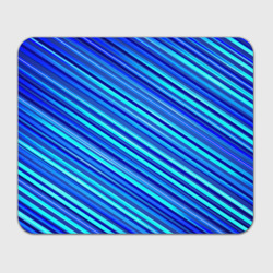 Прямоугольный коврик для мышки Сине голубые узорчатые полосы