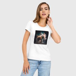 Женская футболка хлопок Slim Магический слон - фото 2