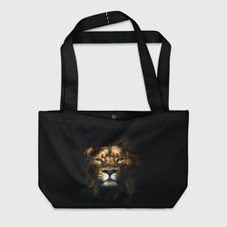 Пляжная сумка 3D Мудрый лев во тьме