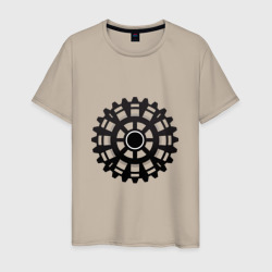 Механическое колесо – Мужская футболка хлопок с принтом купить со скидкой в -20%