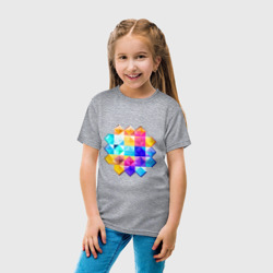 Детская футболка хлопок Бриллиантовые геометрические фигуры - фото 2