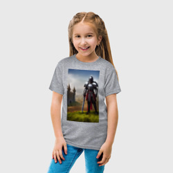 Детская футболка хлопок Рыцарь на фоне замка - фото 2
