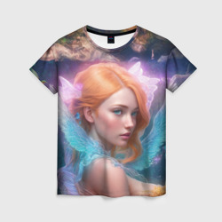 Женская футболка 3D Девушка фея Ария