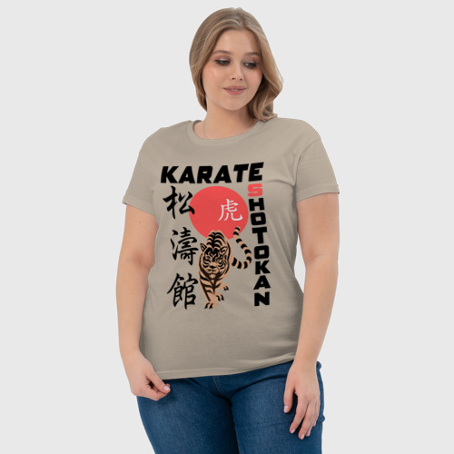 Женская футболка хлопок с принтом Карате шотокан, фото #4