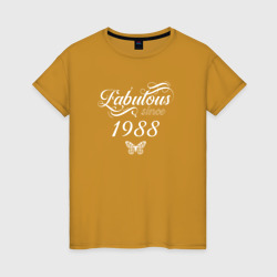 Женская футболка хлопок Fabulous since 1988