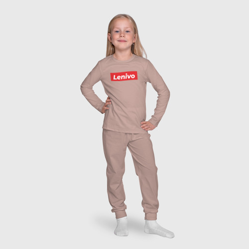 Детская пижама с лонгсливом хлопок с принтом Лениво, фото #4