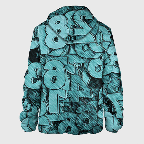 Мужская куртка 3D Числа, цвет 3D печать - фото 2