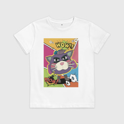 Детская футболка хлопок Дикий кот Chicken gun