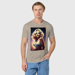 Мужская футболка хлопок Мэрилин Монро в купальнике - фото 2