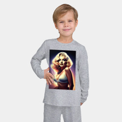 Детская пижама с лонгсливом хлопок Мэрилин Монро в купальнике - фото 2
