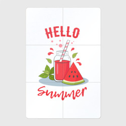 Магнитный плакат 2Х3 Hello summer и сочный смузи из арбуза с базиликом