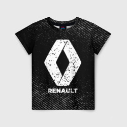 Детская футболка 3D Renault с потертостями на темном фоне