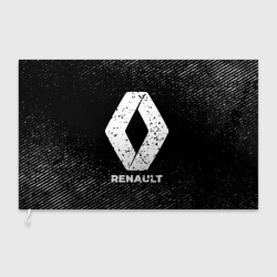 Флаг 3D Renault с потертостями на темном фоне