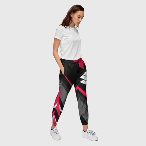 Женские брюки 3D с принтом Suzuki fast lines, вид сбоку #3