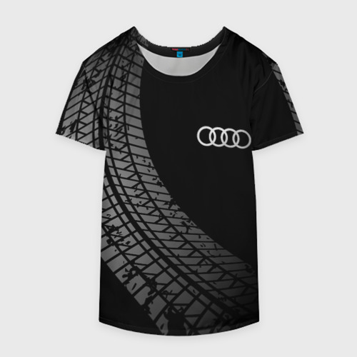 Накидка на куртку 3D Audi tire tracks, цвет 3D печать - фото 4