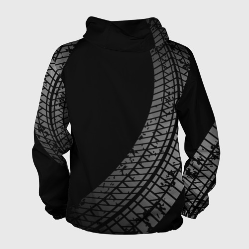 Мужская ветровка 3D Audi tire tracks, цвет черный - фото 2