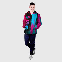 Мужская куртка 3D GTA - neon gradient: по-вертикали - фото 2