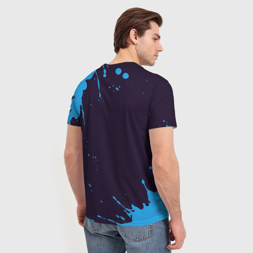 Мужская футболка 3D с принтом Петя космонавт даб, вид сзади #2