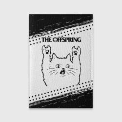 Обложка для паспорта матовая кожа The Offspring рок кот на светлом фоне