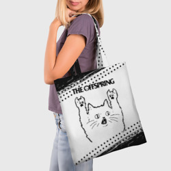 Шоппер 3D The Offspring рок кот на светлом фоне - фото 2