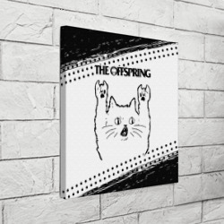 Холст квадратный The Offspring рок кот на светлом фоне - фото 2