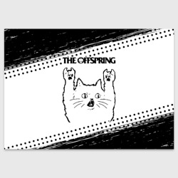 Поздравительная открытка The Offspring рок кот на светлом фоне