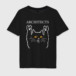 Мужская футболка хлопок Oversize Architects rock cat