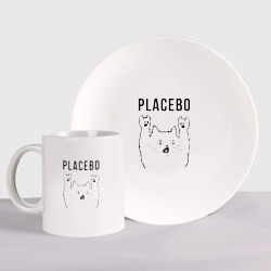 Набор: тарелка + кружка Placebo - rock cat