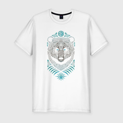 Мужская футболка хлопок Slim Русский медведь - славянский символ